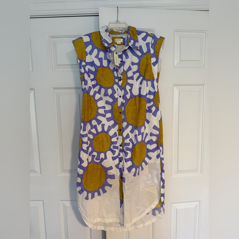 NWT Maeve Anthropologie The Lillian Button-Front Midi Dress - size Medium
